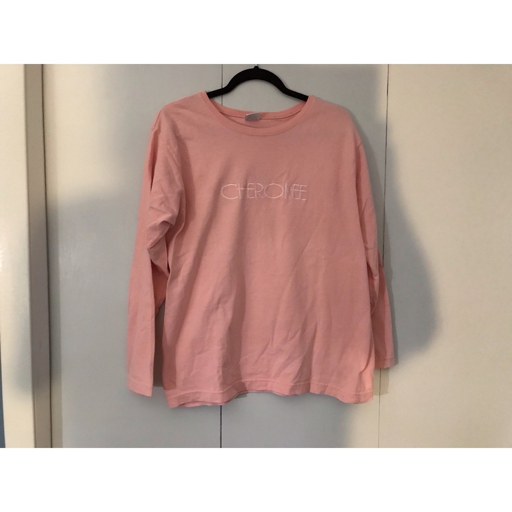 VTG Cherokee Long Sleeve Peach Shirt Size Medium 20‎ X 25